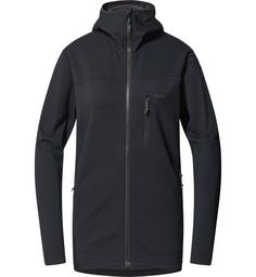 Haglöfs Rosson Mid Hood Fleecejacke Damen True Black