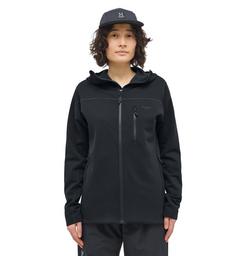 Rückansicht von Haglöfs Rosson Mid Hood Fleecejacke Damen True Black