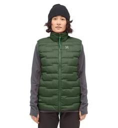 Rückansicht von Haglöfs ROC Flash Down Vest Outdoorweste Damen Seaweed Green