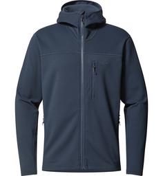 Haglöfs Rosson Mid Hood Fleecejacke Herren Tarn Blue