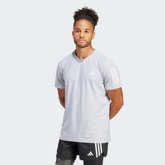 Rückansicht von adidas Own the Run T-Shirt T-Shirt Herren Halo Silver