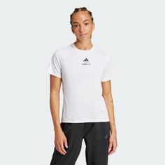 Rückansicht von adidas Les Mills Graphic T-Shirt Funktionsshirt Damen White