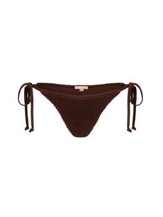 Moda Minx Scrunch Tie Bikini Hose Damen Coffee