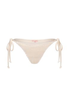 Moda Minx Scrunch Tie Bikini Hose Damen Beige