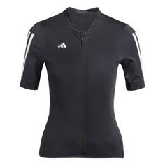 adidas Tempo 3-Streifen Radtrikot Fahrradtrikot Damen Black