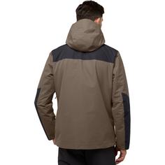 Rückansicht von Jack Wolfskin JASPER 3IN1 JKT M Doppeljacke Herren cold coffee