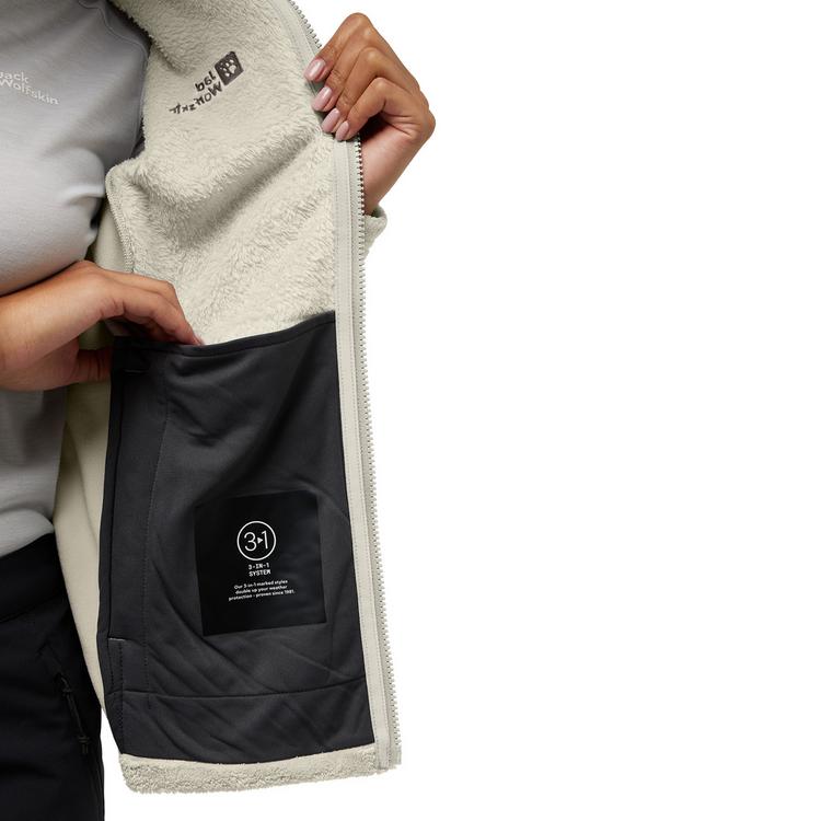 Jack Wolfskin Jack Wolfskin ROTWAND FZ W Fleecejacke Damen - seal - 3 | SportScheck