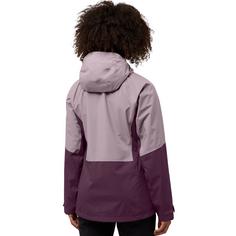 Rückansicht von Jack Wolfskin GLAABACH 3IN1 JKT W Doppeljacke Damen midnight plum