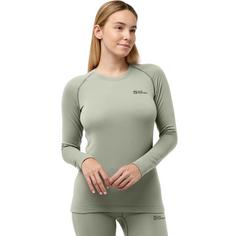 Rückansicht von Jack Wolfskin INFINITE WARM LS W Funktionsshirt Damen mint leaf