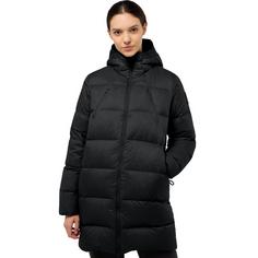 Rückansicht von Jack Wolfskin WANDERMOOD DOWN PARKA W Parka Damen dark taupe