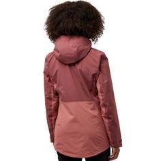 Rückansicht von Jack Wolfskin HUNBERG 3IN1 JKT W Doppeljacke Damen mineral red