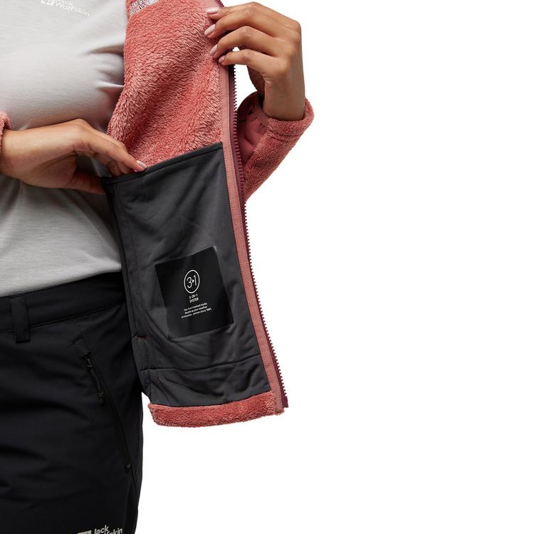 Jack Wolfskin Jack Wolfskin ROTWAND FZ W Fleecejacke Damen - mineral red - 3 | SportScheck