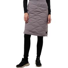 Rückansicht von Jack Wolfskin WANDERSOME INS SKIRT W Outdoorrock Damen dark taupe