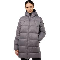 Rückansicht von Jack Wolfskin WANDERMOOD DOWN PARKA W Parka Damen dark taupe