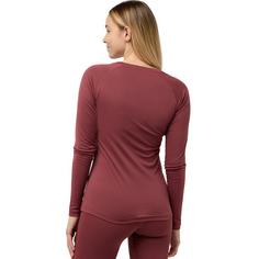 Rückansicht von Jack Wolfskin INFINITE LIGHT LS W Funktionsshirt Damen red ochre