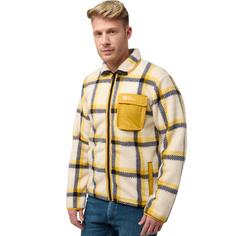 Rückansicht von Jack Wolfskin FELSLICHT CHECK JKT M Fleecejacke Herren panna cotta