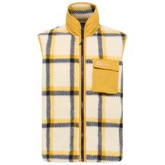 Jack Wolfskin FELSLICHT CHECK VEST M Fleeceweste Herren panna cotta