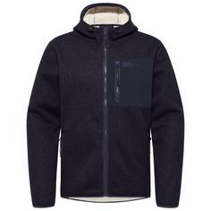 Jack Wolfskin KAMINFEUER HOODED JKT M Fleecejacke Herren dark navy