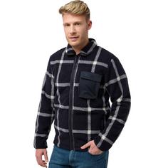 Rückansicht von Jack Wolfskin FELSLICHT CHECK JKT M Fleecejacke Herren dark navy