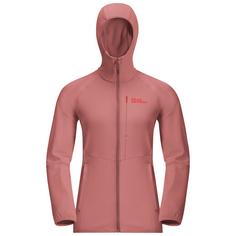 Jack Wolfskin KOLBENBERG HOODED FZ W Fleecejacke Damen mineral red