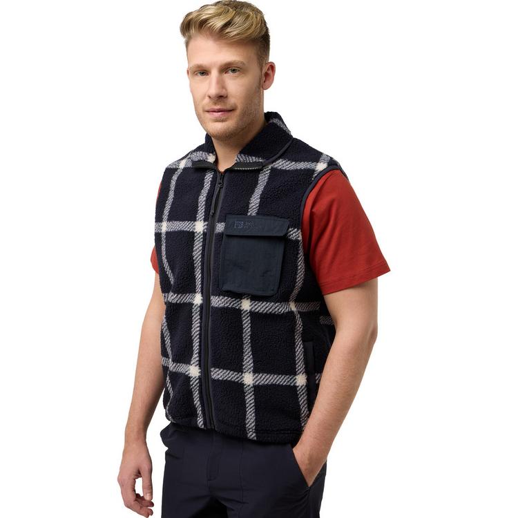 Jack Wolfskin Jack Wolfskin FELSLICHT CHECK VEST M Fleeceweste Herren - dark navy - 0 | SportScheck
