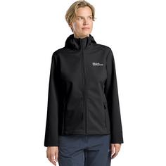 Rückansicht von Jack Wolfskin BORNBERG HOODY W Softshelljacke Damen black