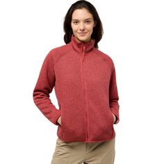 Rückansicht von Jack Wolfskin KAMINFEUER JKT W Fleecejacke Damen red coral