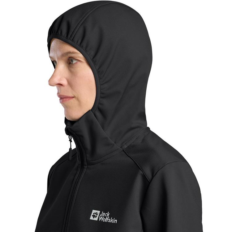 Jack Wolfskin Jack Wolfskin BORNBERG HOODY W Softshelljacke Damen - black - 7 | SportScheck