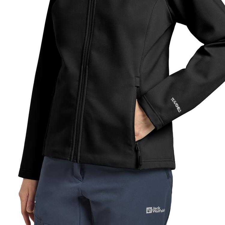 Jack Wolfskin Jack Wolfskin BORNBERG HOODY W Softshelljacke Damen - black - 9 | SportScheck