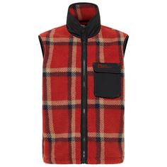 Jack Wolfskin FELSLICHT CHECK VEST M Fleeceweste Herren intense rust