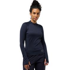 Rückansicht von Jack Wolfskin BIKE COMMUTE HZ W Sweatshirt Damen dark navy