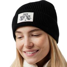 Rückansicht von Jack Wolfskin BADGE BEANIE Stirnband black