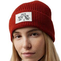 Rückansicht von Jack Wolfskin BADGE BEANIE Stirnband intense rust