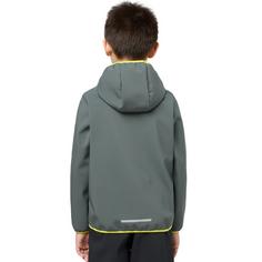 Rückansicht von Jack Wolfskin FOURWINDS JACKET KIDS Funktionsjacke Kinder slate green