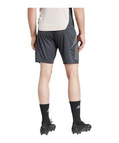 Rückansicht von adidas Real Madrid Short Fußballshorts graubraun