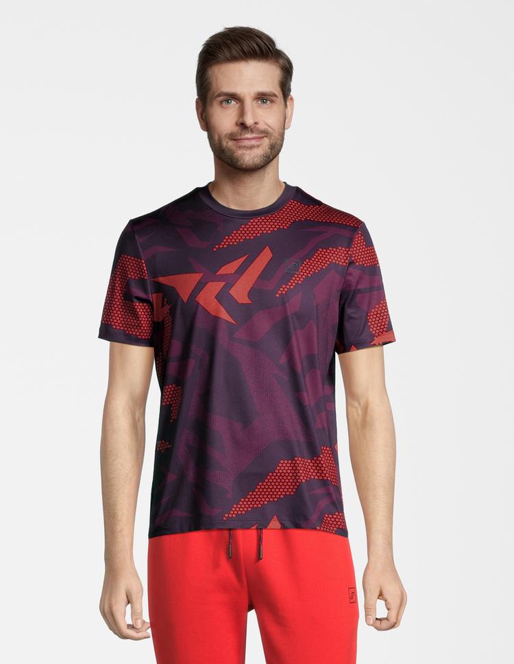 JOY sportswear JOY sportswear Gentleman's Style T-Shirt AOP T-Shirt Herren - plum print 1 - 0 | SportScheck