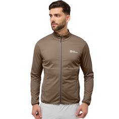 Rückansicht von Jack Wolfskin PRELIGHT TRAIL FZ M Fleecejacke Herren cold coffee