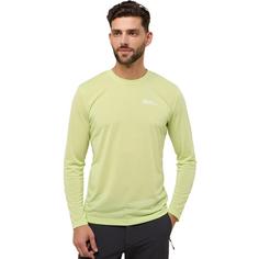 Rückansicht von Jack Wolfskin VONNAN LS T M Funktionsshirt Herren cool matcha