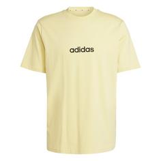 adidas Essentials Linear Single Jersey T-Shirt T-Shirt Herren Powder Yellow / Black