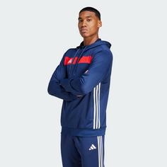 Rückansicht von adidas Tiro 25 Essentials Sweat Hoodie Hoodie Herren Team Navy / Red