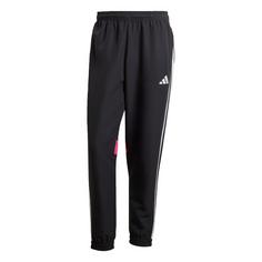 adidas Tiro 25 Essentials Woven Hose Trainingshose Herren Black / Clear Grey / Real Magenta