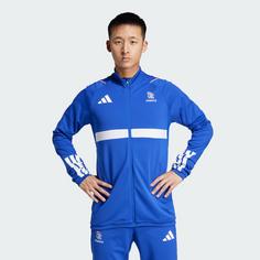 Rückansicht von adidas Frankreich Handball Trainingsjacke Trainingsjacke Herren Semi Lucid Blue