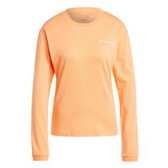 adidas TERREX Xploric Logo Longsleeve Langarmshirt Damen Amber Tint