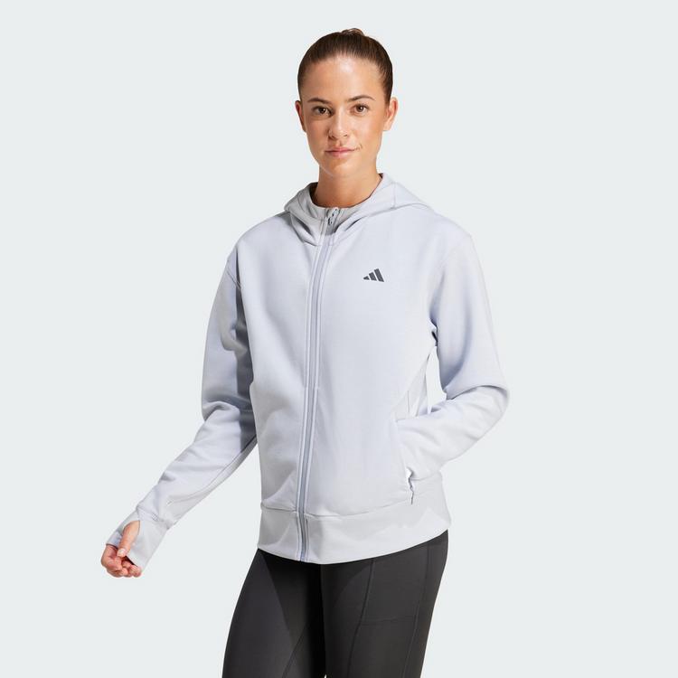 adidas adidas Designed 4 Training Kapuzenjacke Hoodie Damen - Halo Silver - 0 | SportScheck