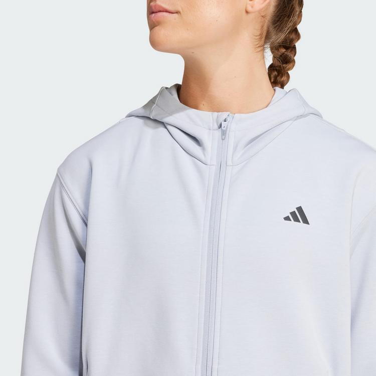 adidas adidas Designed 4 Training Kapuzenjacke Hoodie Damen - Halo Silver - 0 | SportScheck