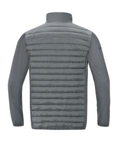 Rückansicht von JAKO Hybrid Corparate Jacke Regenjacke Herren grau