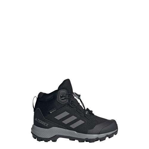 Rückansicht von adidas GTX Terrex Mid GORE-TEX Wanderschuh Winterschuhe Kinder Core Black / Grey Three / Core Black