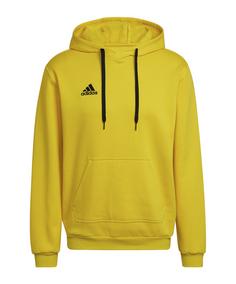 adidas Entrada 22 Hoody Funktionssweatshirt Herren gelbschwarz