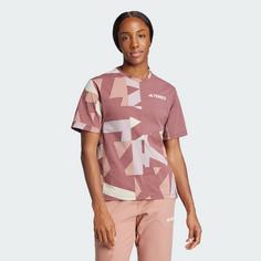 Rückansicht von adidas Terrex Multi Climacool Printed T-Shirt Funktionsshirt Damen Burgundy