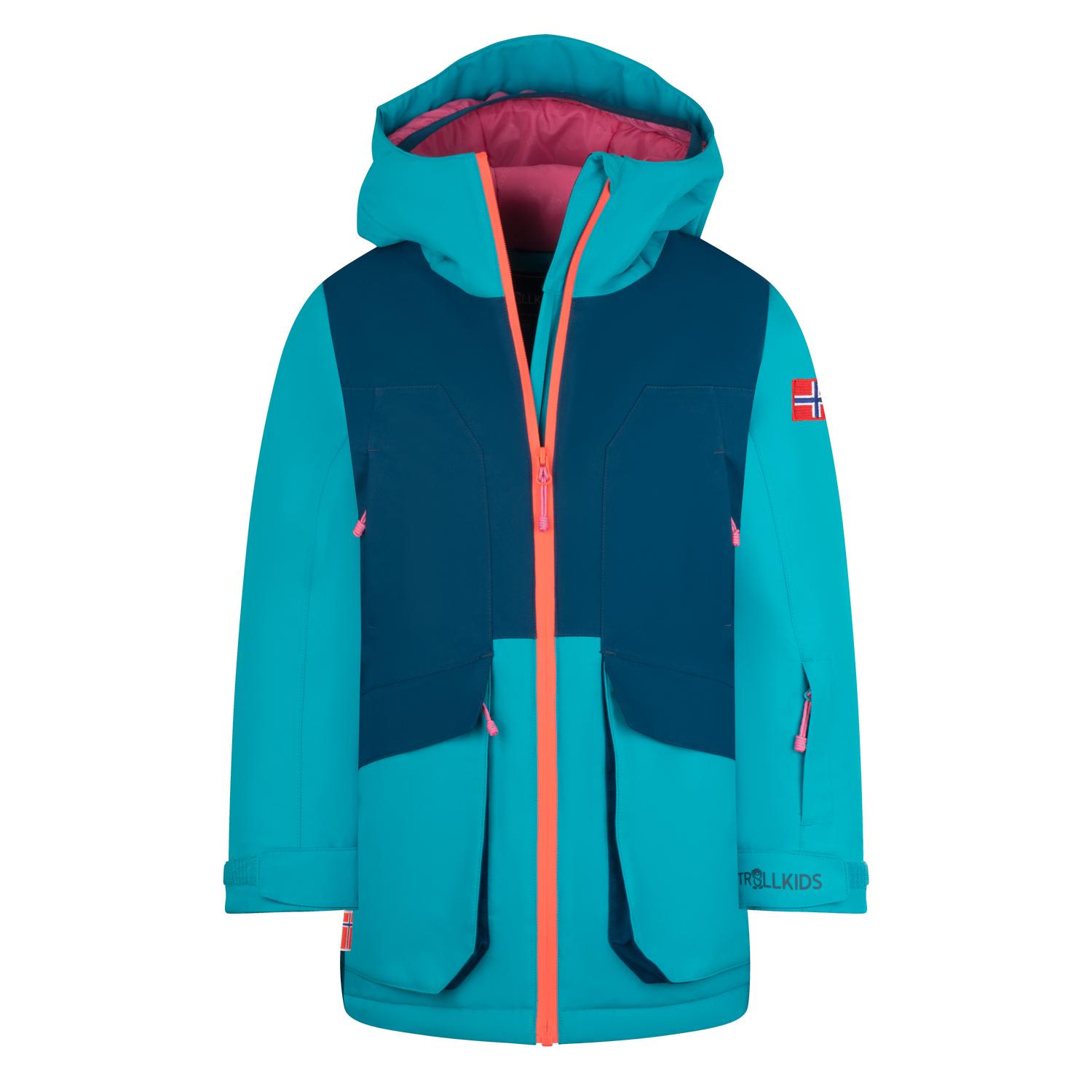 Trollkids Kongsberg Winterjacke M&auml;dchen - Madeira Blau/Dunkelt&uuml;rkis/Hellmagenta